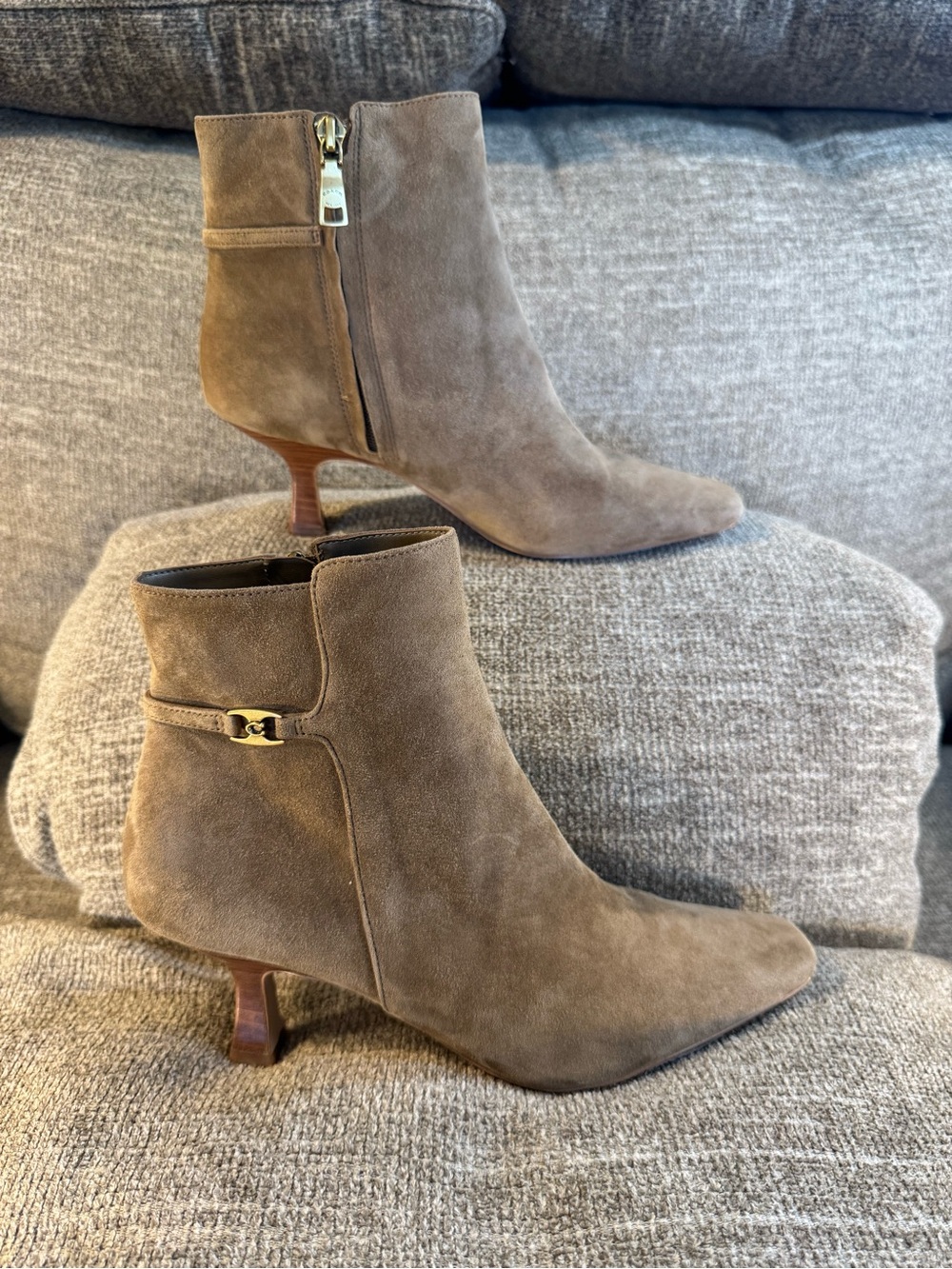 COACH Women’s Rebecca Buckle Kitten-Heel Bootie Size 7.5
